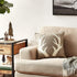 Hand Felted Wool Pillow - Cream Antlers on Gray - 20" - ARCADIA HOME